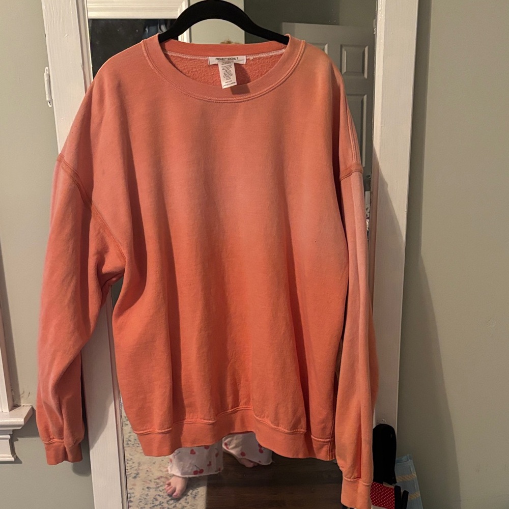 Project Social T Coral Crewneck Top